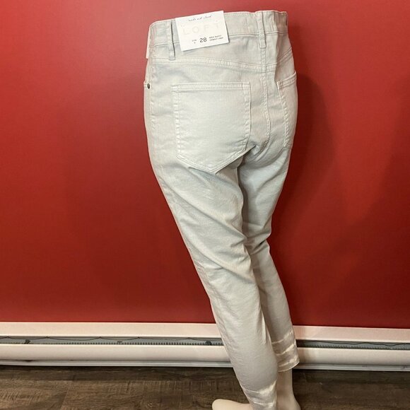 LOFT Women's Tie Dye High Waist Skinny Crop Jeans - Size 28 / 6 - NWT - Picture 3 of 5